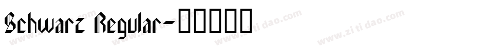 Schwarz Regular字体转换